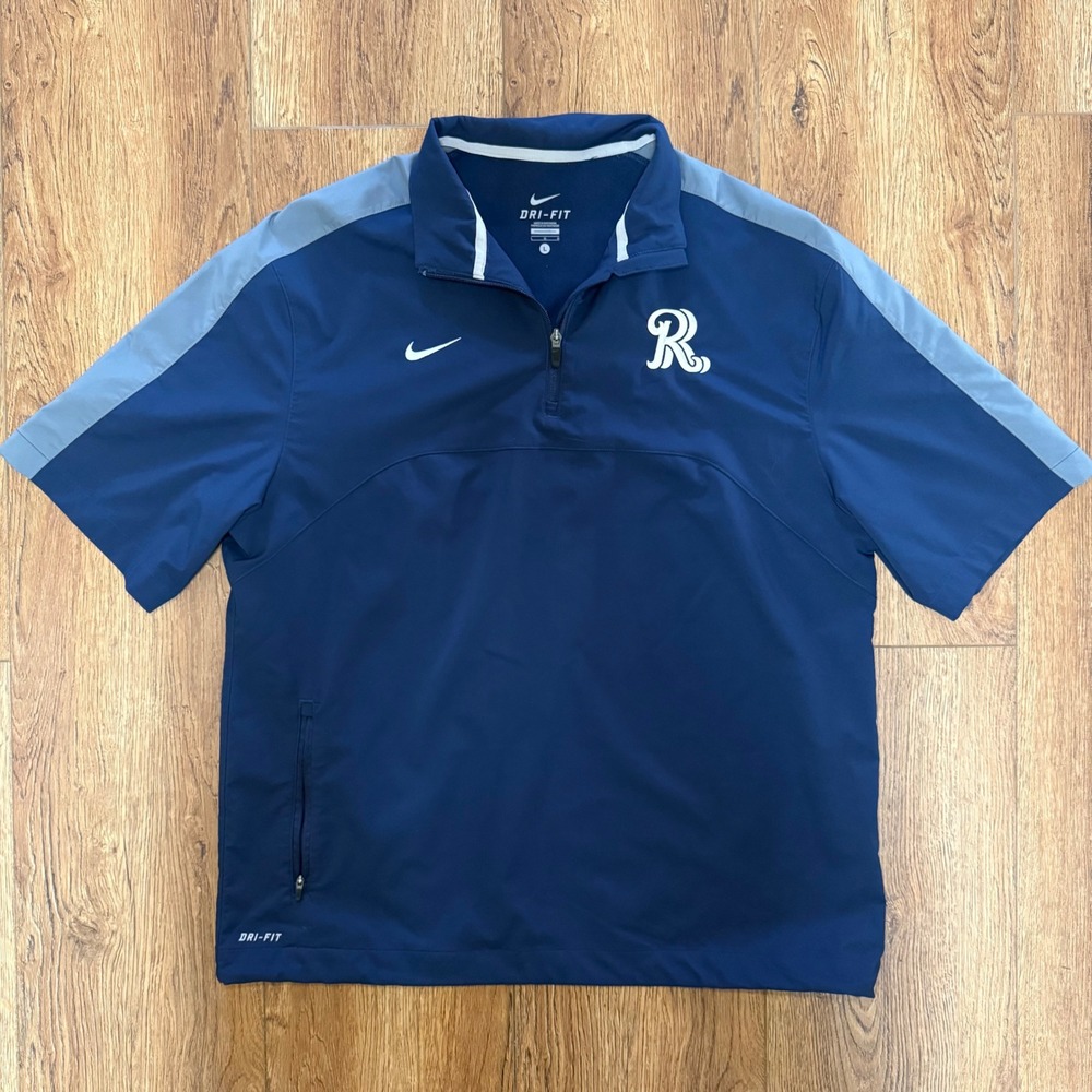 Nike Dri-FIT Rice University 1/4 Zip Short Sleeve‎ Pullover Blue Mens L College